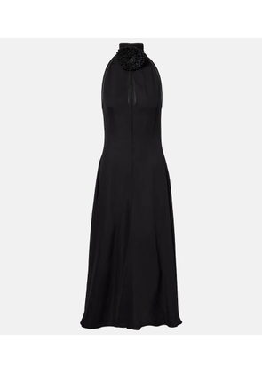 Alaia Flower halterneck midi dresss