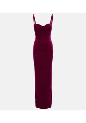 Balenciaga Open-back velvet gown