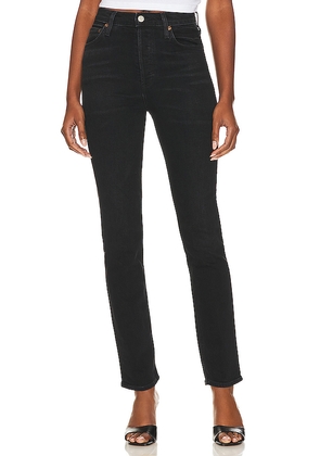 AGOLDE Freya Ultra High Rise Slim Jeans in Black. Size 33. Also in 32, 34.