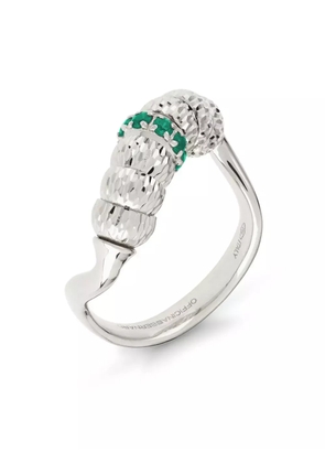 Officina Bernardi 18kt white gold Enigma emerald ring - Silver