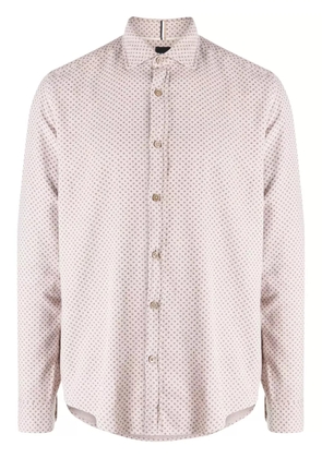 BOSS micro-dot cotton shirt - Brown