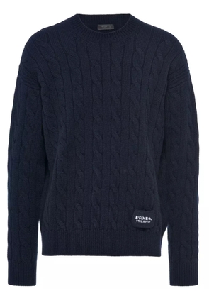 Prada cable-knit cashmere sweater - Blue