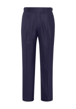 Brunello Cucinelli pleat-detail tuxedo trousers - Blue