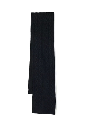 N.Peal cable-knit cashmere scarf - Blue