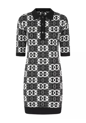 PINKO logo-print polo-neck day dress - Black