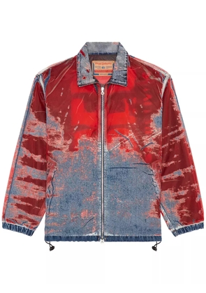 Diesel D-Krap devoré-denim jacket - Red