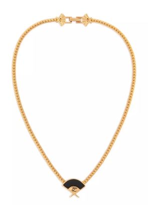 Karl Lagerfeld 1980s folding fan necklace - Gold