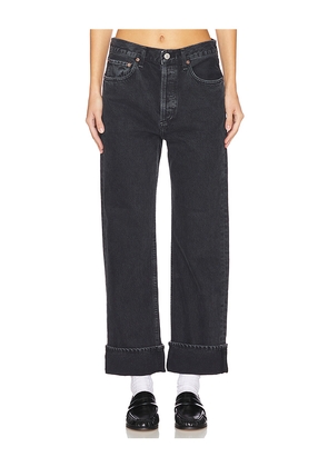 AGOLDE Fran Straight Jeans in Black. Size 25. Also in 33.