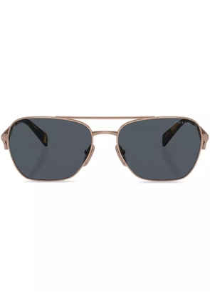 Prada Eyewear triangle-logo pilot sunglasses - Gold