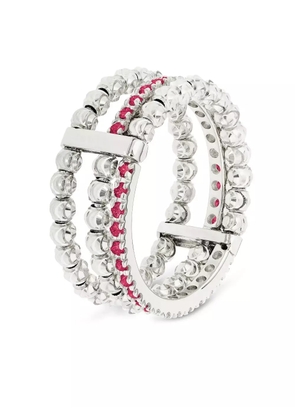 Officina Bernardi 18kt white gold Moon Eden ruby ring - Silver