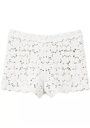TWINSET floral-embroidered shorts - Neutrals