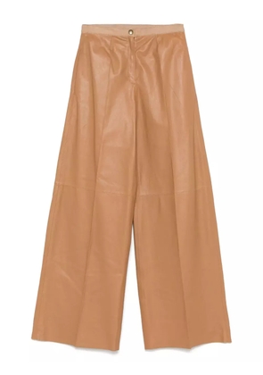 Forte Forte leather trousers - Brown
