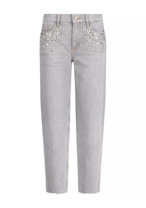 LIU JO rhinestone-embellished jeans - Grey