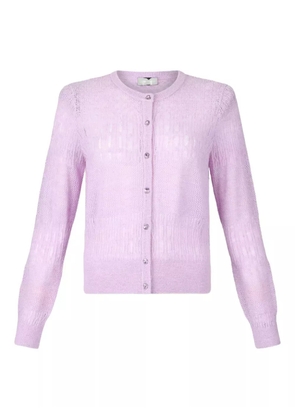 LIU JO lace-stitch cardigan - Pink