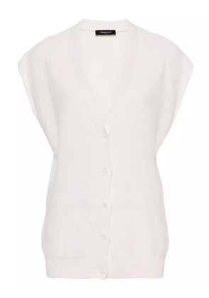 Fabiana Filippi sequined V-neck vest - White
