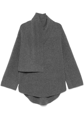 TOTEME attached-scarf sweater - Grey