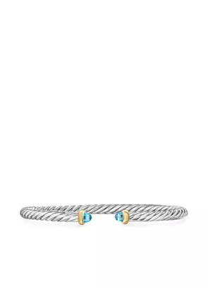 David Yurman 14kt yellow gold and sterling silver Cable Flex bracelet (4mm)