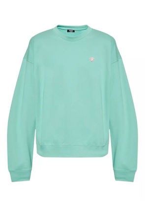Versace cotton embroidered-logo sweatshirt - Green