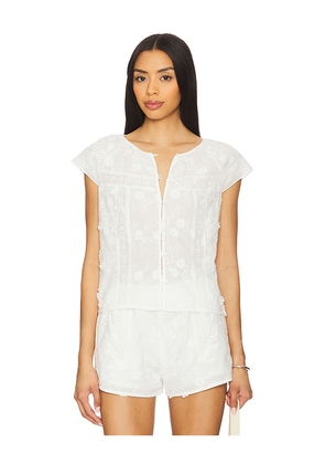 Amanda Uprichard Norina Top in White. Size L. Also in M, S, XS.