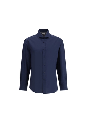 Brunello Cucinelli Blue Cotton Shirt - L