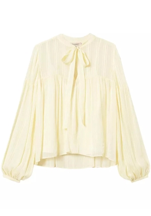 TWINSET stripe-jacquard blouse - Neutrals