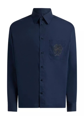 ETRO logo-embroidered shirt - Blue
