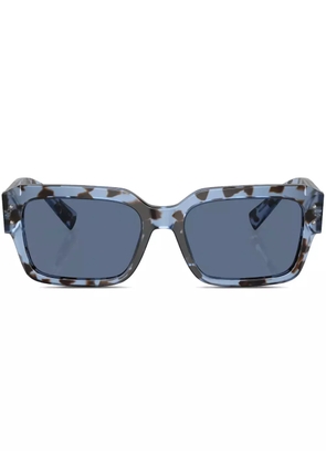 Dolce & Gabbana Eyewear Sharped rectangle-frame sunglasses - Blue