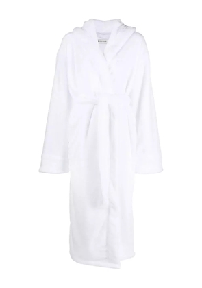 Soho Home belted-waist hooded robe - White