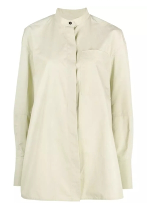 Jil Sander collarless cotton shirt - Green