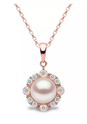 Yoko London 18kt rose gold freshwater pearl and diamond necklace - Pink