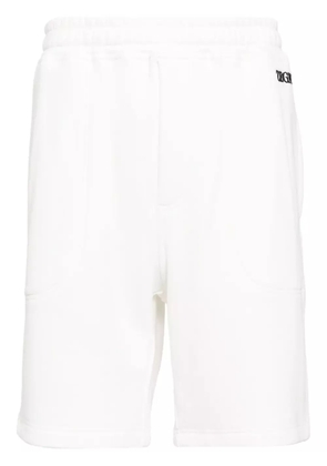 Zegna logo-embroidered jersey track shorts - White