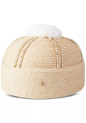 Maison Michel Mahault hat - Neutrals
