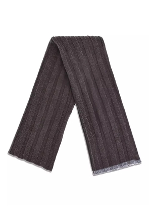 Brunello Cucinelli ribbed cashmere scarf - Brown