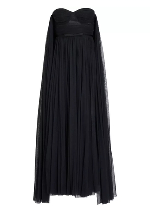 Giambattista Valli bustier cape gown - Black