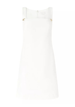 Genny square-neck rhinestone-embellished dress - White