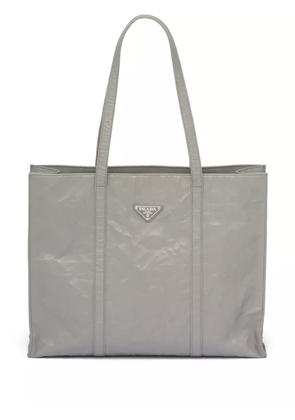 Prada large leather tote bag - Grey