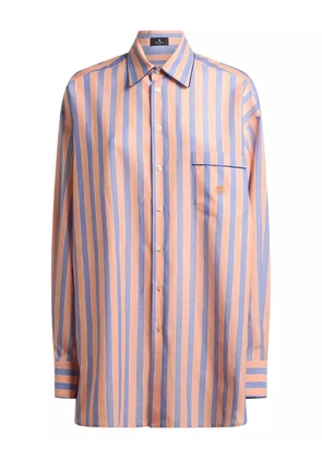 ETRO striped muslin shirt - Orange