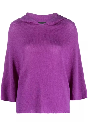 Fabiana Filippi three-quarter sleeved hooded jumper - Purple