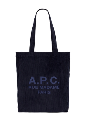 A.P.C. Lou Rue Madame Tote Bag in Navy.