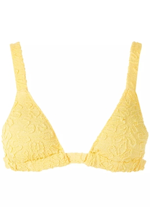 Clube Bossa Paladina jacquard bikini top - Yellow