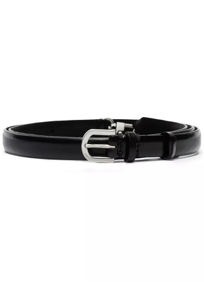 TOTEME double-clasp leather belt - Black