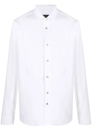Philipp Plein pleated-panel detail shirt - White