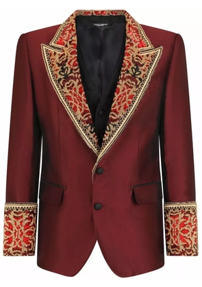 Dolce & Gabbana Sicilia-fit rhinestone-embellished tuxedo suit - Red