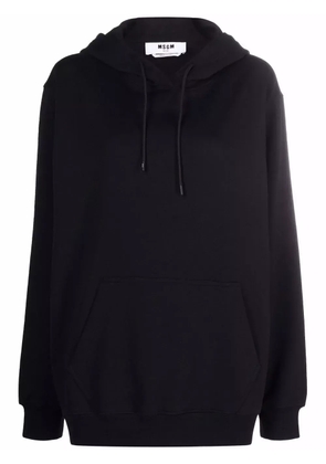 MSGM logo-trimmed hoodie - Black
