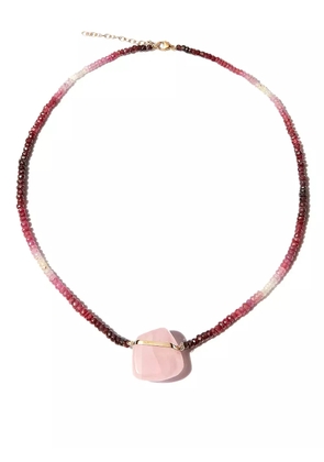 JIA JIA 14kt yellow gold quartz ruby ombre beaded necklace