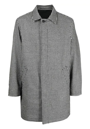 The Power For The People wool dogtooth pattern coat - Black