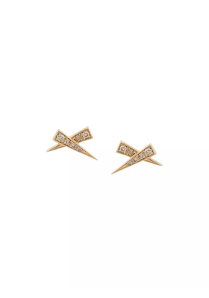 Daou 18kt yellow gold Kiss pave diamond earrings