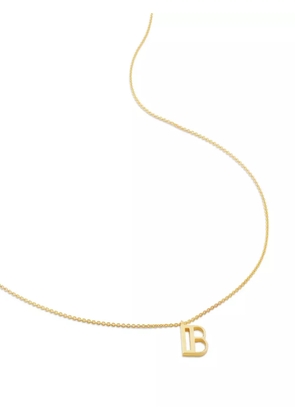 Monica Vinader B pendant charm necklace - Gold