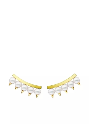 TASAKI 18K yellow gold Collection Line Danger pearl plus earrings