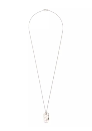 DOWER AND HALL hammered-charm chain necklace - Silver